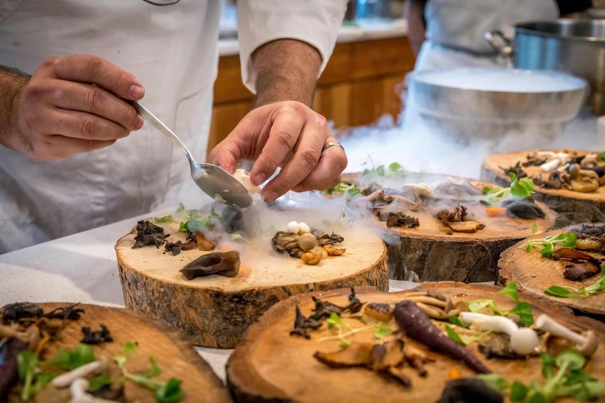 Gourmet food prepared by a professional chef