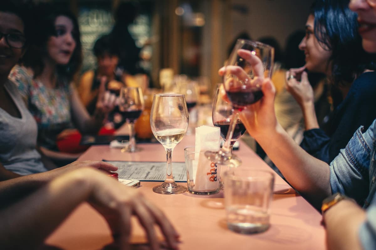Exclusive club event with people networking